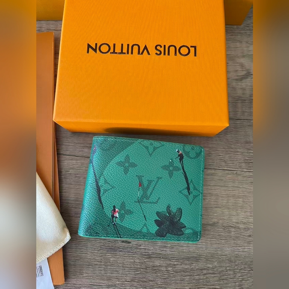 Louis Vuitton Green Slender Wallet